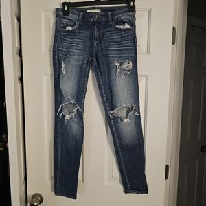 Daytrip Refined Ripped Distressed Blue Jeans Size 28R